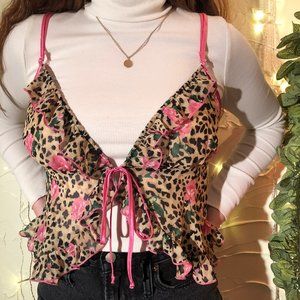 Frilly Cheetah Print Tank